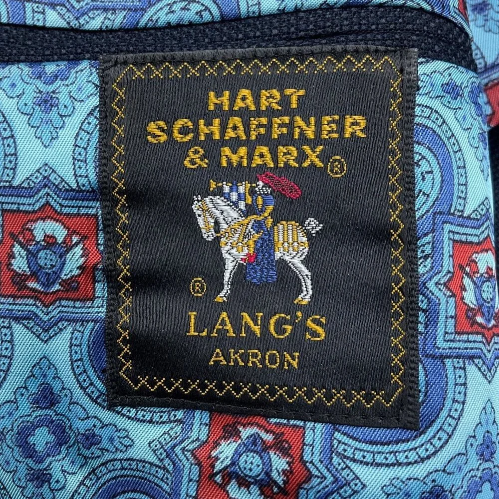 Hart Schaffner Marx Jack Nicklaus Blazer Men 42 Blue Golf‎ Bear Club Button VTG